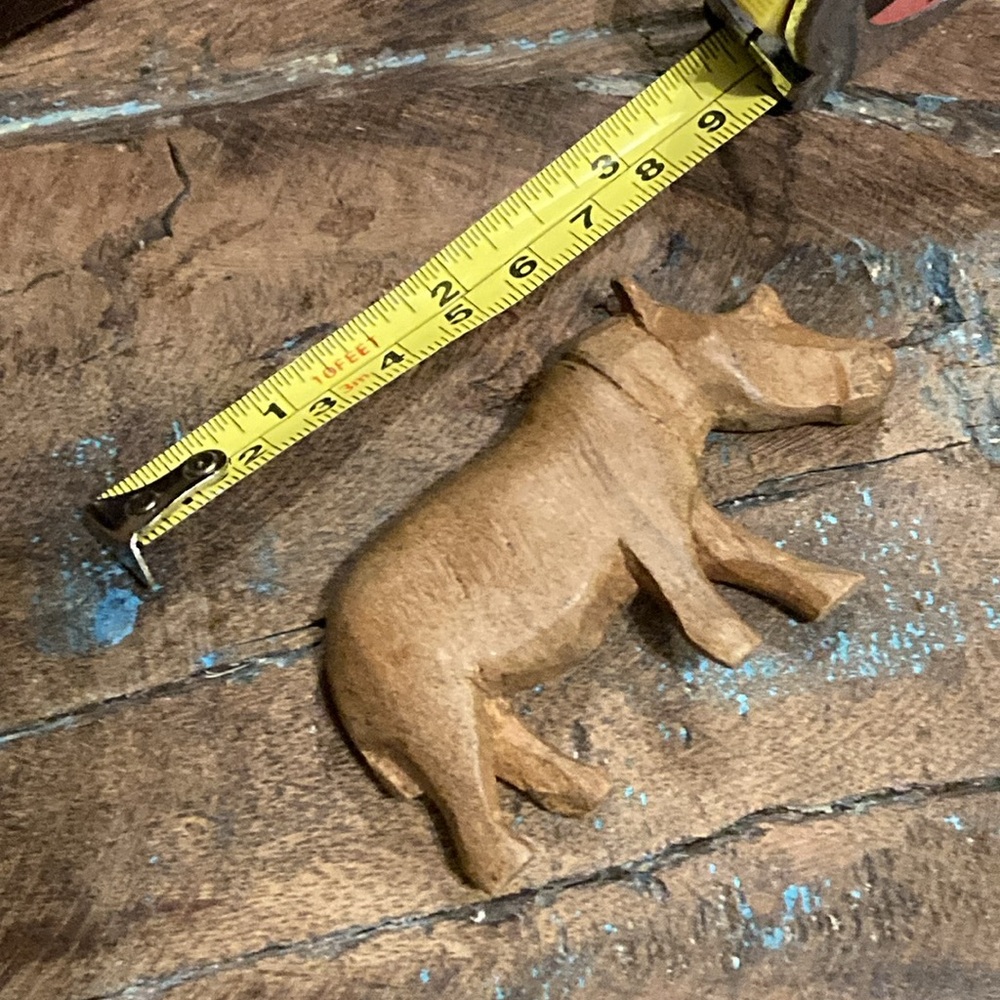 Vintage hand carved wooden hippo - Picture 6 of 9